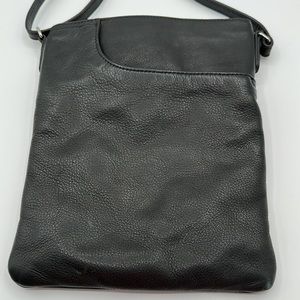 Margo Leather Black Crossbody bag